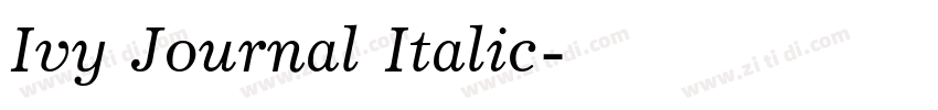 Ivy Journal Italic字体转换 Ivy Journal Italic字体转换